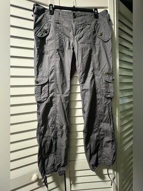 Boston Proper Convertible Cargo Pants Grey Lightweight Comfy Women’s Size 12